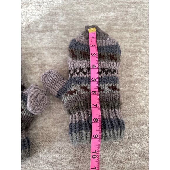 Wool Convertible Mittens Flip Top Gloves Made in Nepal Men's Large/XL - Picture 9 of 10